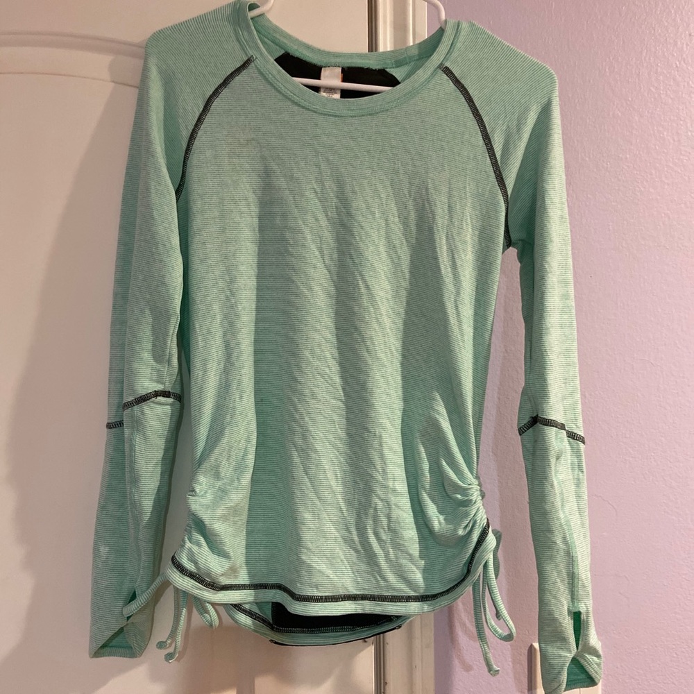Teal workout girls top